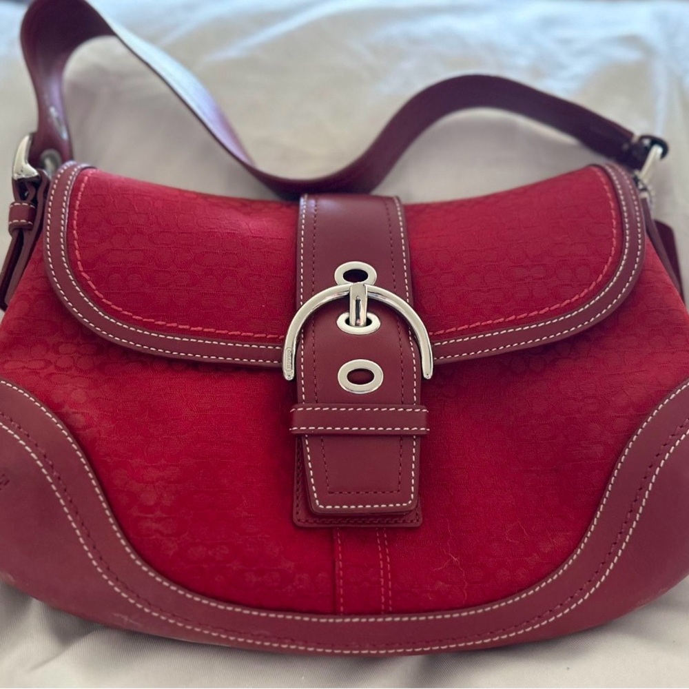 New!! Red coach soho purse and wallet